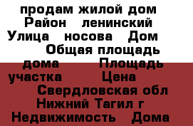 продам жилой дом › Район ­ ленинский › Улица ­ носова › Дом ­ 143 › Общая площадь дома ­ 47 › Площадь участка ­ 13 › Цена ­ 1 300 000 - Свердловская обл., Нижний Тагил г. Недвижимость » Дома, коттеджи, дачи продажа   